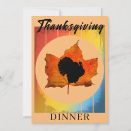 Happy thanksgiving Dinner Party Inbjudningar