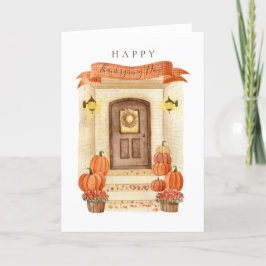 Happy thanksgiving Dumpkin för hösthuset Helgkort
