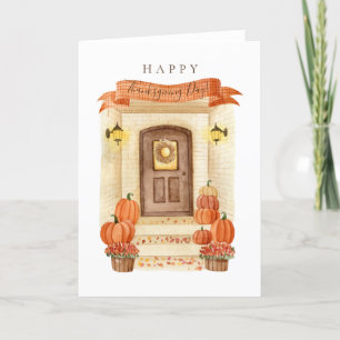 Happy thanksgiving Dumpkin för hösthuset Helgkort