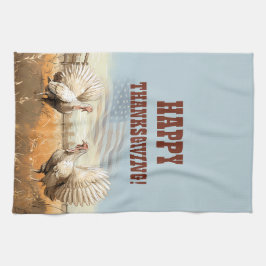 Happy thanksgiving! Editable manar gåva Kökshandduk