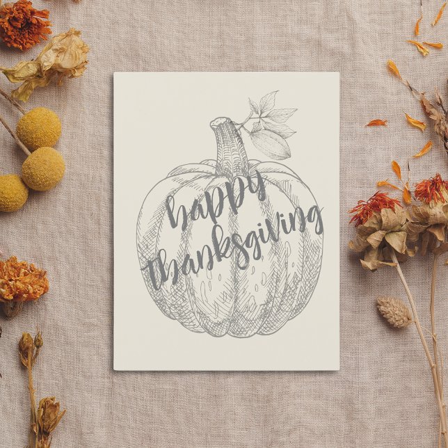 Happy thanksgiving Elegant Rustic Pumpkin-vykort Helg Vykort (Happy Thanksgiving
Elegant Rustic Pumpkin Postcard)
