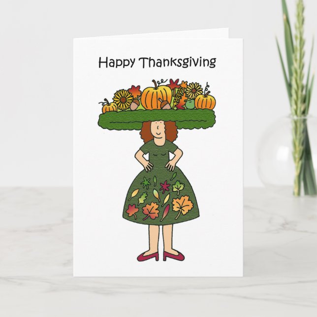 Happy thanksgiving Fabulous Hat and Dress Kort (Framsida)