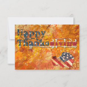 happy thanksgiving (fall flagga) inbjudningar