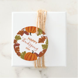 Happy thanksgiving Fall Gåvor Etiketter