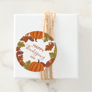 Happy thanksgiving Fall Gåvor Etiketter