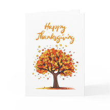 Happy thanksgiving - Fall - Greeting Card