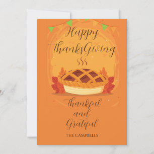 Happy thanksgiving FALL Pumpkin paj Julkort