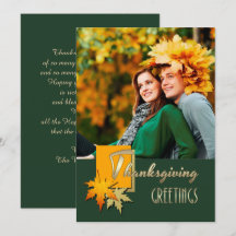 Happy thanksgiving. Fallande fotokort för Löv