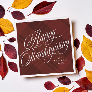 Happy thanksgiving fallkalv pappersservett