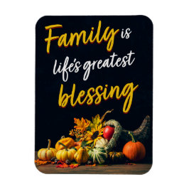 Happy thanksgiving Family BeSnya Cornucopia Magnet