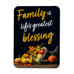 Happy thanksgiving Family BeSnya Cornucopia Magnet