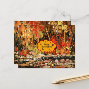 "Happy thanksgiving," Färg av hösten, Vykort