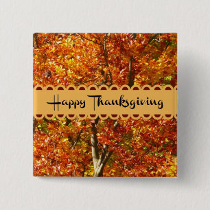 Happy thanksgiving - Färg hösten hösten Knapp