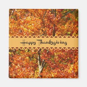 happy thanksgiving - Färg hösten hösten Magnet
