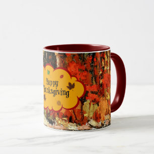 "Happy thanksgiving", Färg på hösten Mugg
