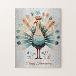 Happy thanksgiving färgat Turkiet Golden Stars Pussel