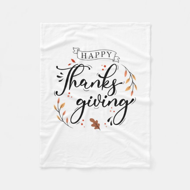 Happy thanksgiving fleecefilt (Framsidan)