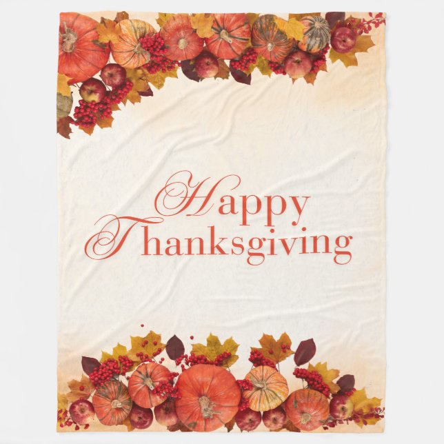 Happy thanksgiving fleecefilt (Framsidan)