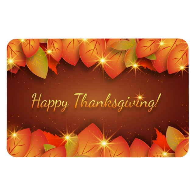 Happy thanksgiving flexibla magnet (Horisontell)