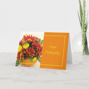 Happy thanksgiving Flowers Helgkort