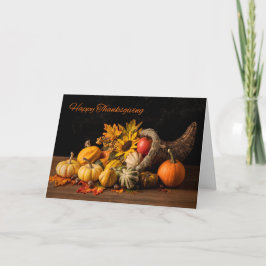 Happy thanksgiving för alla vackra Cornucopia Helgkort