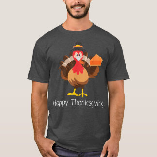 Happy thanksgiving för Boy Girls Kids pupkin paj F T Shirt