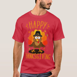 Happy thanksgiving för kalkondagsmiddag t shirt