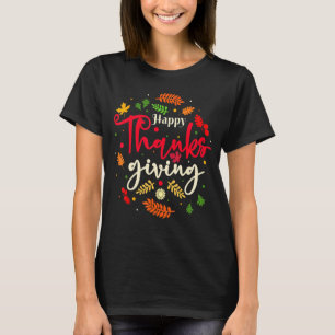 Happy thanksgiving för pojkar flickor Kids Thanksg T Shirt