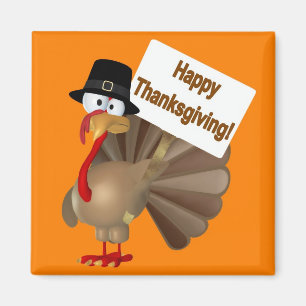 Happy thanksgiving för roligt Turkiet ordstäv "! Magnet