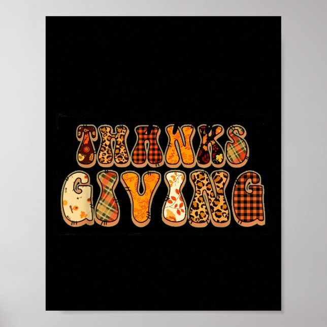 Happy Thanksgiving For Turkey Day Family Dinner Th Poster (Framsidan)