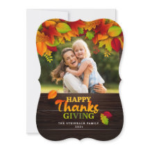 Happy thanksgiving-fotohälsningskort