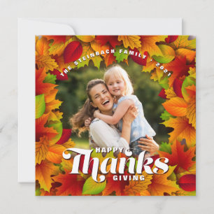 Happy thanksgiving-fotohälsningskort kort