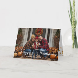Happy thanksgiving| fotokort för thanksgiving i fa tack kort