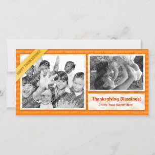 Happy thanksgiving-fotokort julkort