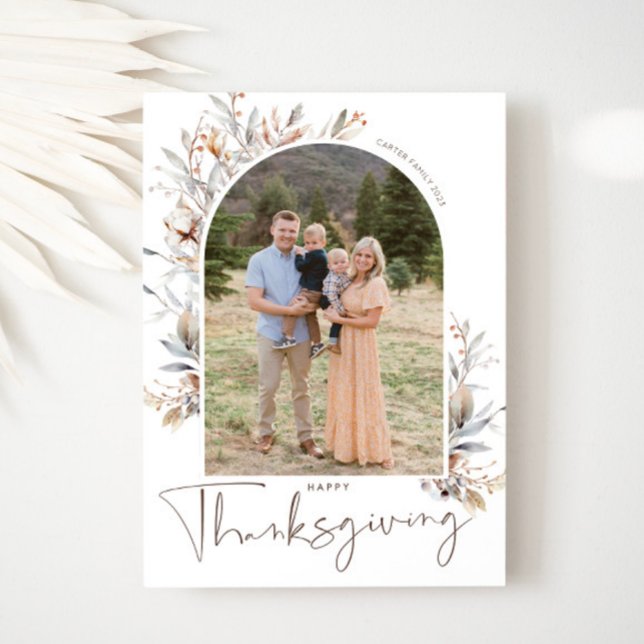 Happy thanksgiving-fotokort julkort (Thanksgiving Photo Card)