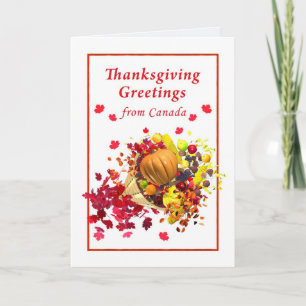 Happy thanksgiving från Kanada Cornucopia Helgkort