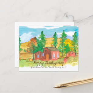 Happy thanksgiving från Realtor Red Land House Vykort
