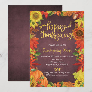 Happy thanksgiving, fredagen Inbjudan