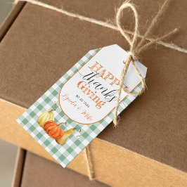 Happy thanksgiving Friends Pumpkins Presentetikett