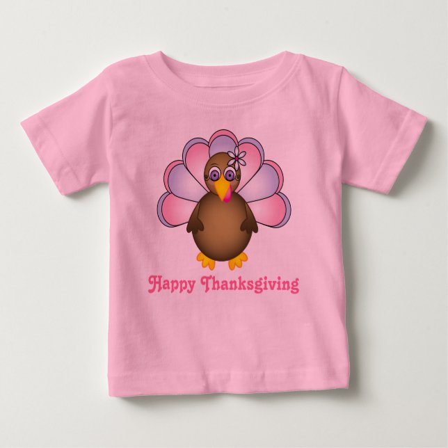 Happy thanksgiving Fru Turkiet T-shirt (Framsida)