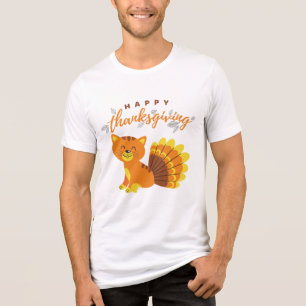 happy thanksgiving Funny Modern Cat Humor T Shirt