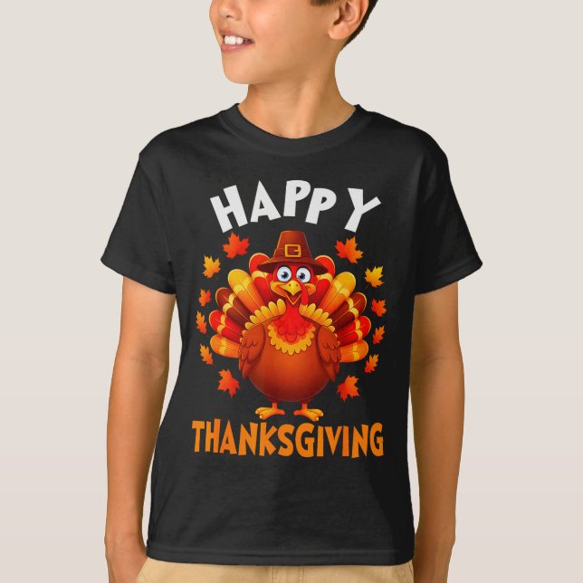 Happy Thanksgiving Funny Turkey Family Dinner Than T Shirt (Framsida)