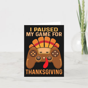 Happy thanksgiving Gaming Fall Turkey Gamer Boys K Kort