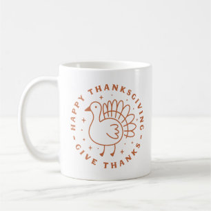 Happy thanksgiving ge tack för den söta kalkonen kaffemugg