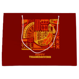 Happy thanksgiving Geometric Abstrakt Orange Brown