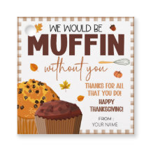 Happy thanksgiving Gift-Märkre, Muffin Gift-Märkre