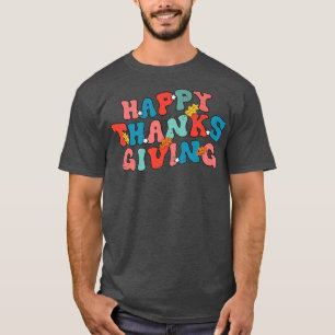 Happy thanksgiving Girls Boys Kids Funny Turkiet D T Shirt