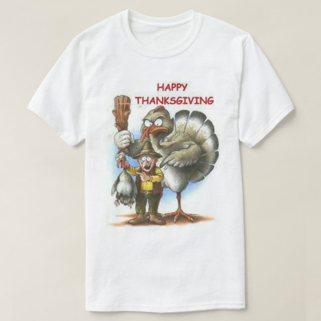 Happy thanksgiving gissar vem tee (Design framsida)