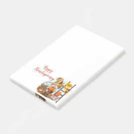 Happy thanksgiving Gnome Post-it Notes Block