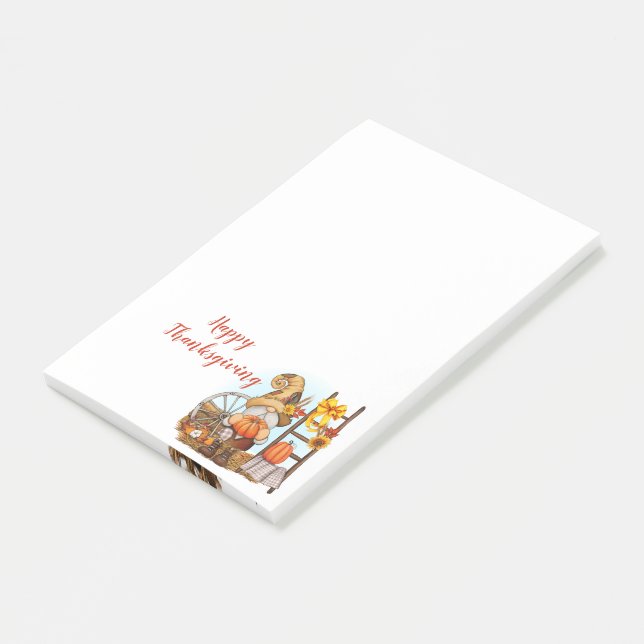 Happy thanksgiving Gnome Post-it Notes Block (Vinklad)